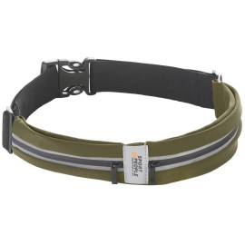 Running Belt for Women and Men, Waterproof Phone Holder for Running, Reflective 2-Pocket Waist Pack for Storing Runners Essentials Safely, Running Fanny Pack Fits Most Phones, Adjustable Belt Bag