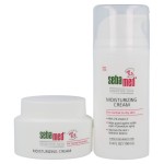 SEBAMED Moisturizing Face Cream 2.6 Fluid Ounces (75mL) and Moisturizing Face Cream with Pump 3.4 Fluid Ounces (100mL) Vitamin E pH 5.5 Dermatologist Recommended Moisturizer Value Pack