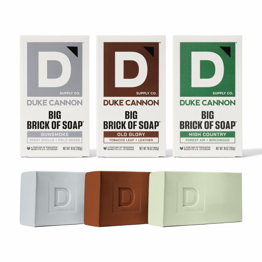 Duke Cannon Supply Co. Big Brick of Soap Bar - Frontier 30, Variety-Pack - Extra Large, Masculine Scents, 10 oz (Pack of 3)