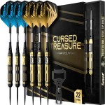 IgnatGames Premium Steel Tip Darts - 3/6/12 Pack Brass Barrels with Aluminum Shafts, 16 GlideXPro Flight Set, Tool Kit & Giftable Case