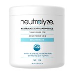 Neutralyze Exfoliating Acne Toner Pads - Dual Textured, Maximum Strength Acne Wipes for Face & Body with 2% Salicylic Acid & 2% Mandelic Acid for Teens & Adults (100 Wipes)