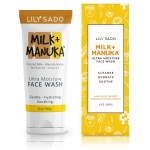 LILY SADO MILK+MANUKA Coconut Milk & Manuka Honey Cream Face Cleanser - Natural Ultra Moisturizing Facial Wash Cleanses, Balances, Soothes & Hydrates - Large 6oz