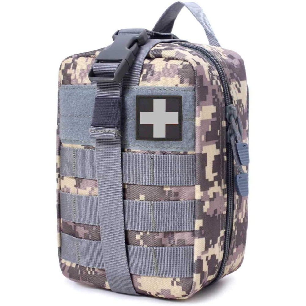 Molle Ifak Pouch Rip Away, Tactical First Aid Pouch Empty, Ifak Molle, Medical Pouches Military Duty Belt EMT Bag Only for Hiking Camping
