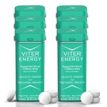 Viter Energy 40mg Caffeine Mints - Sugar Free, B Vitamins, Vegan, Boosts Fast Energized Alert Focus, Caffeinated Nootropic Supplement Pills (Peppermint Flavor, 20pcs, 6 Pack, 120pcs Total)