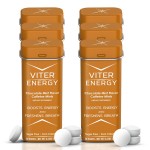 Viter Energy Caffeinated Mints 40mg Caffeine, B Vitamins, Sugar Free. (Chocolate Mint, 20pcs, 6 Pack)