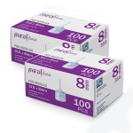 Medt - Fine Insulin Pen Needles (31G 8 mm) - Diabetic Needles for Insulin Injections, Ultra Fine Compatible with Most Diabetes Pens - 100 Ct, Pack of 2