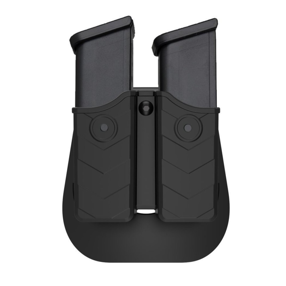 Universal Double Magazine Holster, 9mm 40 Dual Stack Mag Holder, 45 Single Stack Magazines Pouch Adjustable Retention for Glock, S&W, Ruger, Sig Sauer, Taurus, Beretta, Springfield, H&K, and More