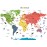 HomeEvolution Kids Educational Removable World Map Peel and Stick Large Wall Decals Stickers for Children Nursery Bedroom Living Room