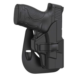 M&P Shield 9mm Holster fit 3.1 Barrel Smith & Wesson M&P Shield Plus 9mm/40, M&P 9mm/40 Shield 2.0, Adjustable Cant OWB Paddle Gun Holster, Fast Release - Right Handed
