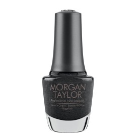 Morgan Taylor Nail Lacquer (Metaling Around) Black Professional Lacquer, Vibrant, Chip-Resistant, Fast-Drying, Long-Lasting, High-Shine, Perfect for Manicures & Pedicure, 0.5 ounce.