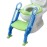 Potty Training Toilet Seat with Step Stool Ladder for Boys and Girls Baby Toddler Kid Children Toilet Training Seat Chair with Handles Padded Seat Non-Slip Wide Step (Blue Green)