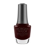 Morgan Taylor Nail Lacquer (From Paris With Love) Dark Red Professional Lacquer, Vibrant, Chip-Resistant, Fast-Drying, Long-Lasting, High-Shine, Perfect for Manicures & Pedicure, 0.5 ounce.