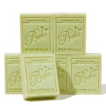 BELA Lemon Myrtle and Lemongrass Soap Bars 3.3 OZ French Triple Milled Bar Soap with Organic Shea Butter Suitable for All Skin Types Long Lasting, Made in Australia, 6 Pack