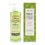 LILY SADO TEA+C Green Tea & Vitamin C Face Cleanser - Natural Vegan Antioxidant Daily Face Wash with Aloe, Rosehip, Meadowfoam - Gentle Deep Cleansing for Acne, Blackheads, Blemishes. 8 oz