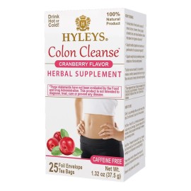 Hyleys Colon Cleanse Tea Cranberry Flavor - 25 Tea Bags (12 Pack - 300 Tea Bags Total)
