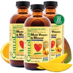 CHILDLIFE Essentials Kids Multivitamin & Mineral - Kids Vitamins, Liquid Multivitamin for Kids, Toddler Multivitamins, Liquid Vitamins, Baby Multivitamin - Natural Orange & Mango, 8 Fl Oz (Pack of 3)