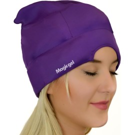 Magic Gel Migraine Ice Head Wrap - Real Migraine & Headache Relief | The Original Headache Cap | Cold, Comfortable, Dark & Cool; Endorsed by Physicians, Loved by Thousands - Purple