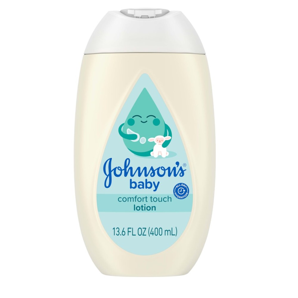 Johnson\'s Baby Comfort Touch Newborn Baby Face & Body Lotion, Silky Moisturizing Lotion, Baby Essentials, Hypoallergenic, No added Parabens &Dyes, 13.6 fl. oz