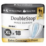 NorthShore DoubleStop XL Male Guards for Men, Pack/18