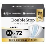 NorthShore DoubleStop XL Male Guards for Men, Case/72 (4/18s)