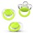Smilo Baby Pacifier with Orthodontic Design for Healthy Dental Development - Stage 3 for Babies 9+ Months - Pack of 3X 100% Silicone Pacifiers BPA Free - Green