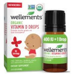 Wellements Baby Organic Vitamin D Drops for Infants & Toddlers (90-Day Supply) - Certified Newborn+ Liquid Vitamin D3 Drops, Support Healthy Growth & Bone Development 400 IU per Drop (1 Drop Daily)
