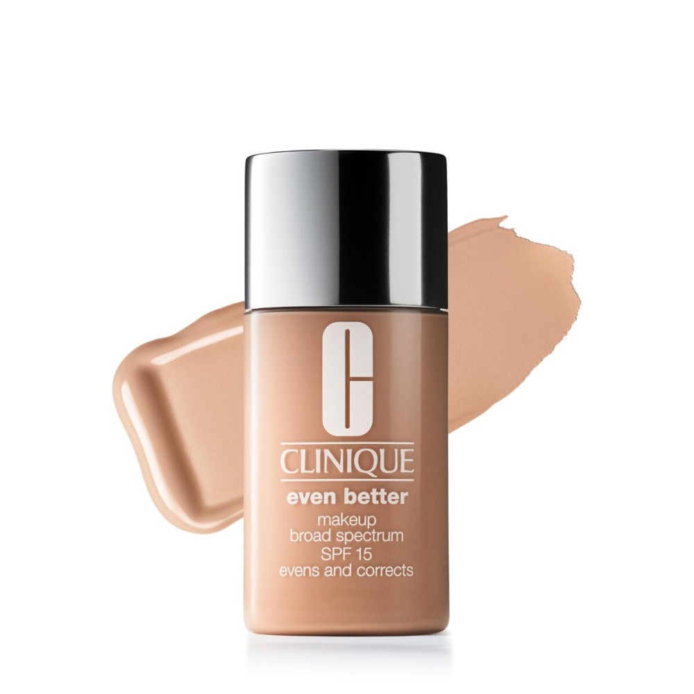 Clinique Even Better Makeup Liquid Foundation SPF 15 With Vitamin C For Dry + Oily Combination Skin Types | Medium Coverage + Natural Finish | Evens Skin Tone + Reduces Dark Spots, Cream Chamois