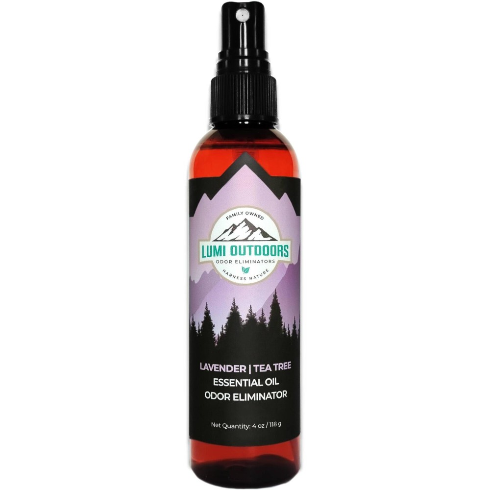 Lumi Outdoors Natural Shoe Deodorizer Spray & Odor Eliminator - Lavender Tea Tree Essential Oil Odor Eater