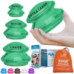 Silicone Cupping Therapy Set Professional Massage Cupping Cups for Cupping Therapy 4 Cup Kit for Massage, Myofascial Release, Cellulite Reduction (Lure Green)