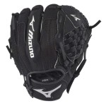 Mizuno GPP1000Y3 Youth (Ages 3-6) Prospect Series PowerClose Baseball Gloves, 10, Right Hand Throw, Black Tartan Flex Web