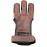ArcheryMax Handmade Brown Leather Three Finger Archery Gloves (Brown, X-Large)