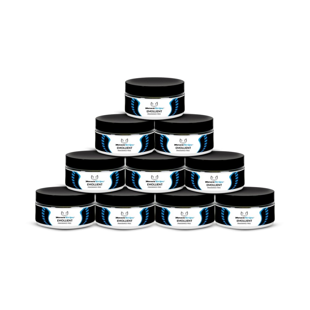 HawkGrips, 8oz Massage Emollient 10ct, Fragrance-Free, Shea Butter, Oil Based, Vegan, Soft Tissue Mobilization and Lubrication for Manual and Assisted Massage Therapy Techniques, Cream Alternative