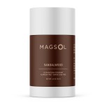MAGSOL Magnesium Deodorant for Men, Aluminum Free, Baking Soda Free Natural Deodorant for Sensitive Skin, Long Lasting Odor Protection with Sweet Almond Oil, Sandalwood 2.6 oz