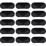 30 Pieces Blindfold Eye Cover Sleep Mask for Games Party Sleeping Travel with Nose Pad and Adjustable Strap (Black)