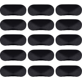 30 Pieces Blindfold Eye Cover Sleep Mask for Games Party Sleeping Travel with Nose Pad and Adjustable Strap (Black)