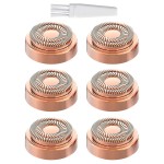 Gen 2 Replacement Heads Compatible with Flawless Facial Hair Remover for Women, Double Ring Replacement Blades for Old Flawless, 6 Count