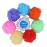 Bath Sponges, Small Size Colorful Shower Sponges Exfoliating Mesh Pouf Bath Ball Body Scrubber for Kids Pack of 8