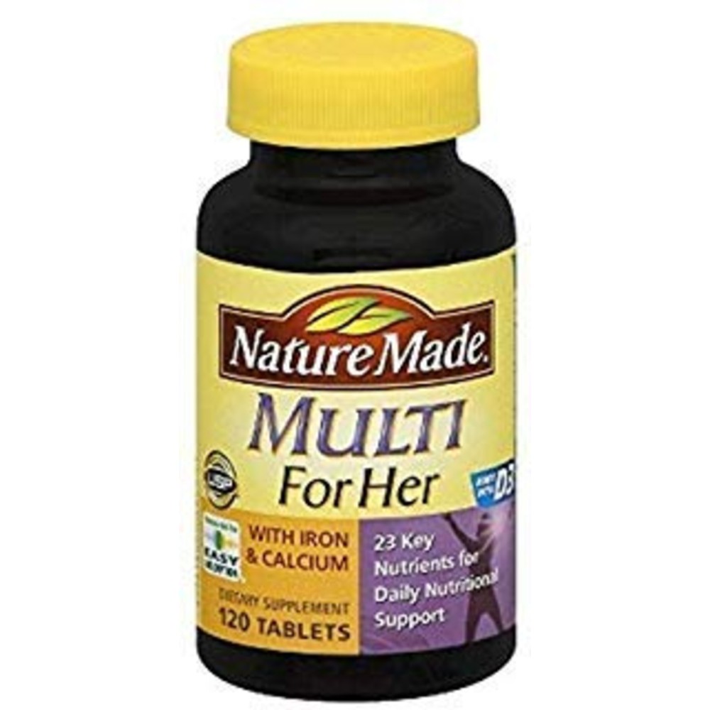 Nature Made Women\'s Multivitamin w/Iron & Calcium Dietary Supplement Tablets - 120ct
