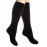 SocksLane Cotton Compression Socks for Women & Men. 15-20 mmHg Support Knee-High Black X/W