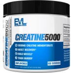 Evlution Nutrition Creatine 5000 - Supports Faster Recovery, Lean Muscle Growth & Performance - Pre & Post Workout Powder - 5000mg Pure Creatine Monohydrate Per Serving - 100 Servings - Unflavored