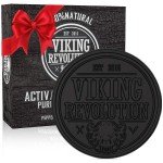 Viking Revolution Skin Cleaning Agent Activated Charcoal Soap for Men w/Dead Sea Mud, Body and Face, Cleanser,Cleansing Blackheads - Peppermint & Eucalyptus Scent 6 Oz (Pack of 1)