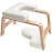 Restrial Life Yoga Headstand Bench- Stand Yoga Chair for Family, Gym - Wood and PU Pads - Relieve Fatigue and Build Up Body (White), 25*16.14*15.75inch