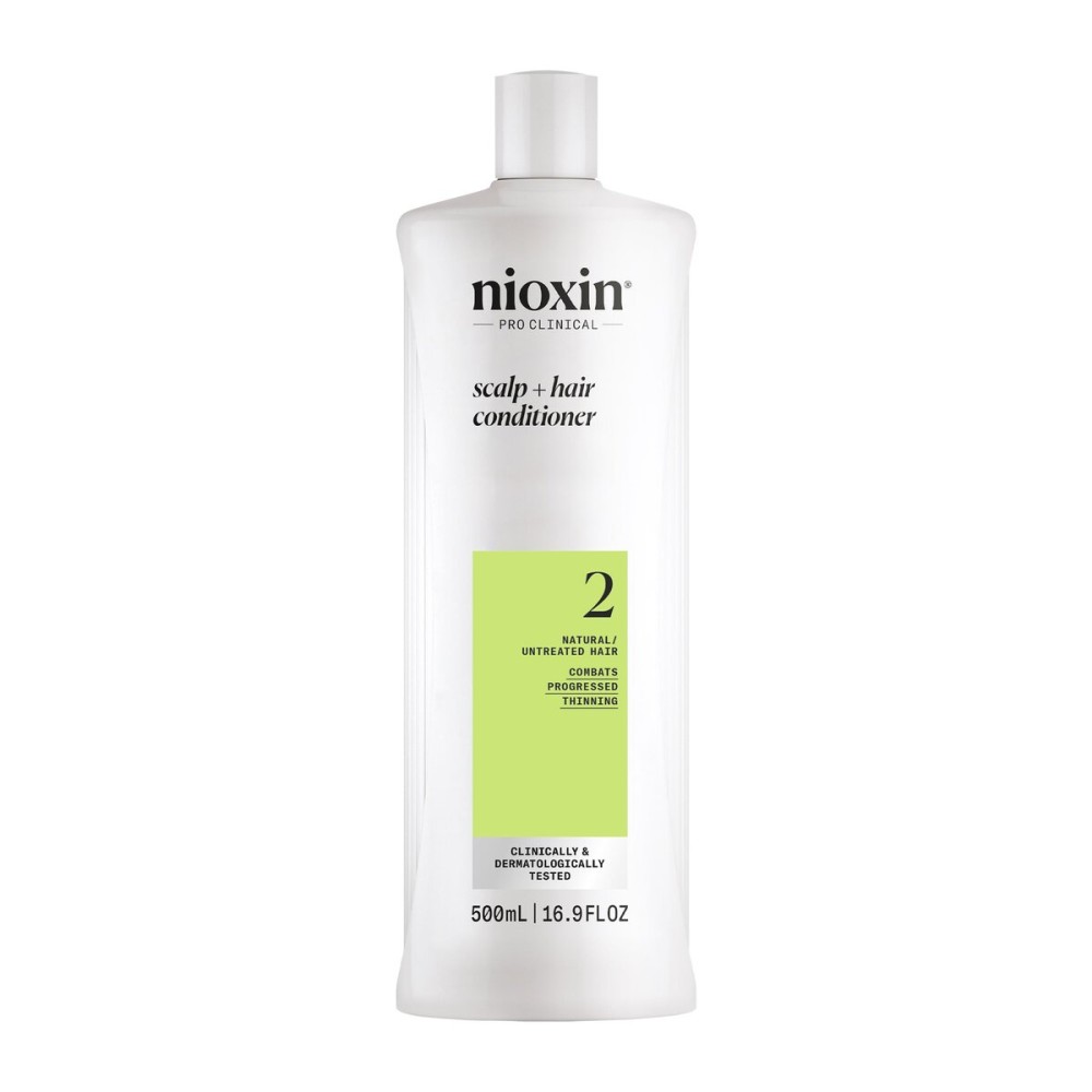 Nioxin Scalp + Hair Thickening System 2 Conditioner | For Natural or Untreated Hair with Progressed Thinning | With Niacinamide and Biotin | 16.9 Fl oz.