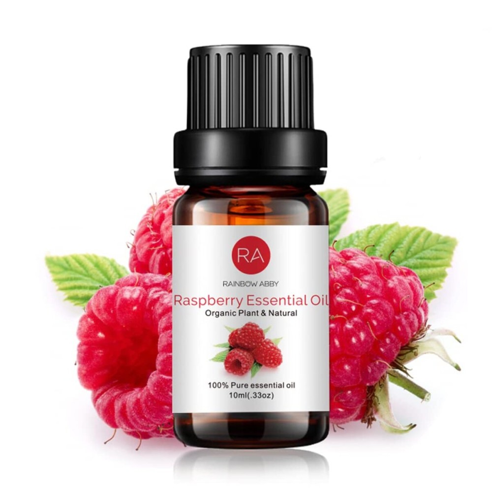 Raspberry Essential Oil, 100% Pure Organic Natural Aromatherapy Raspberry Oil for Diffuser, Massage, Yoga, Meditation, Bath, Skin Care (10ml)