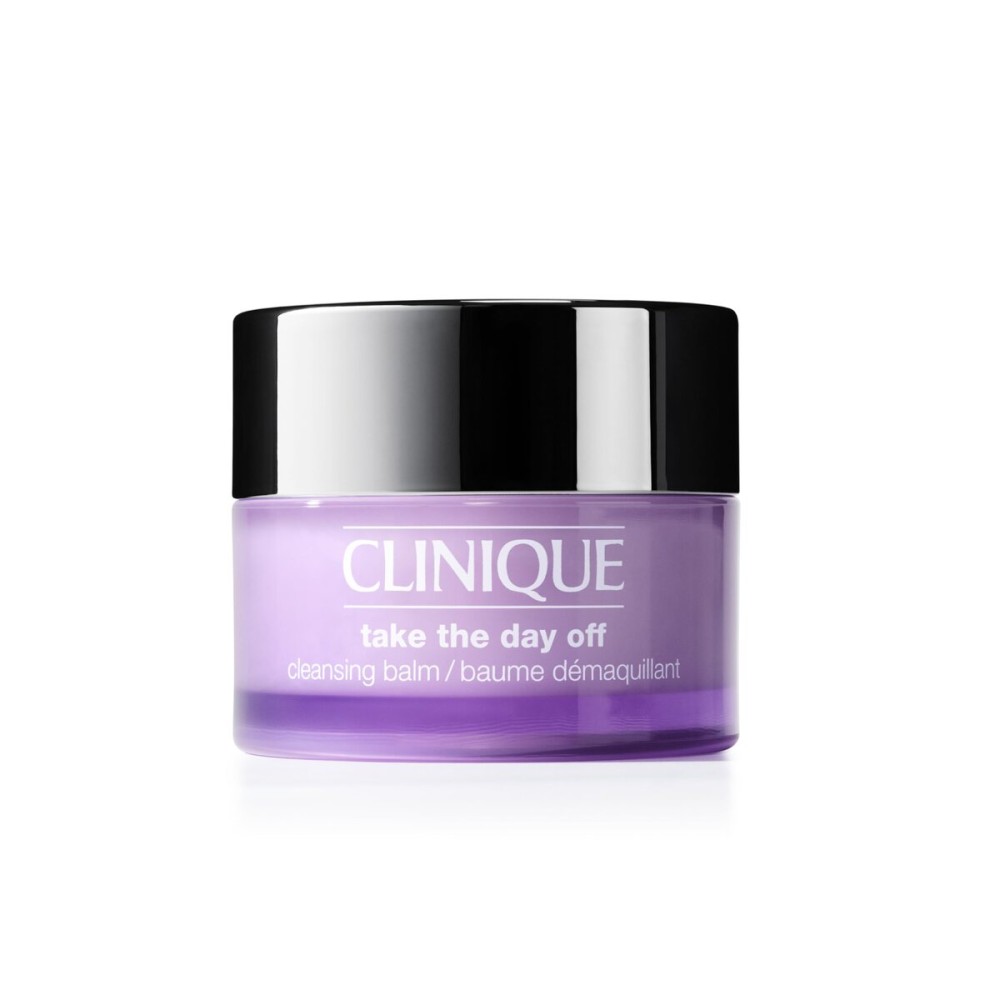 Clinique Take The Day Off Cleansing Balm Makeup Remover | Dissolves Face + Eye Makeup and Sunscreen | For All Skin Types, 1 ounce