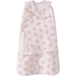 HALO 100% Cotton Sleepsack Swaddle, 3-Way Adjustable Wearable Blanket, TOG 1.5, Watercolor Rose Toss Blush, Small, 3-6 Months