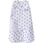 HALO 100% Cotton Sleepsack Swaddle, 3-Way Adjustable Wearable Blanket, TOG 1.5, Lamb Scribble White, Newborn, 0-3 Months