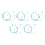 Dealmed Adult Standard Nasal Cannula - Straight with 7 ft (2.1m), Soft Green, Cannula Nasal Tubing for Oxygen, Highly Visible, Kink Resistant, Lightweight Tubing (5 Pack)