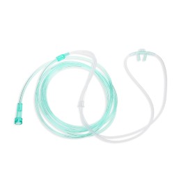 Dealmed Adult Standard Nasal Cannula - Straight with 7 ft (2.1m), Soft Green, Cannula Nasal Tubing for Oxygen, Highly Visible, Kink Resistant, Lightweight Tubing (1 Pack)
