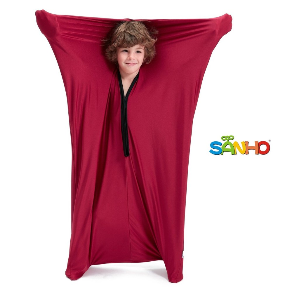 SANHO Sensory Body Sock,Large,9-12 Years Old,56\'\'HX28\'\'W,Good for Height:52-61,Suitable for Autism & Sensory Processing Disorders,Updated Version,Wine red